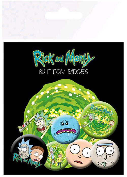 Placky - Odznaky - Set 6 Kusů - Rick And Morty