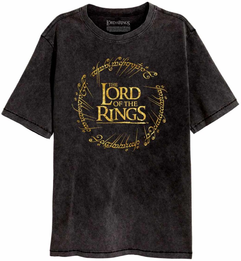 Tričko Pánské - Lord Of The Rings - vel.GOLD FOIL LOGO|ČERNÉ|VELIKOST M - Pán Prstenů