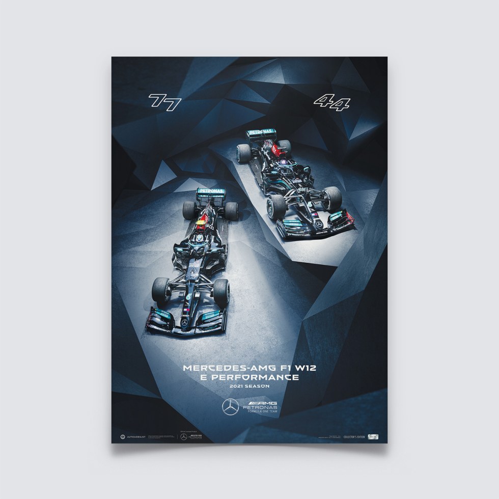 Automobilist Posters | Mercedes-AMG Petronas F1 Team - Season - 2021 | Limited Edition - Další zboží F1 Plakáty