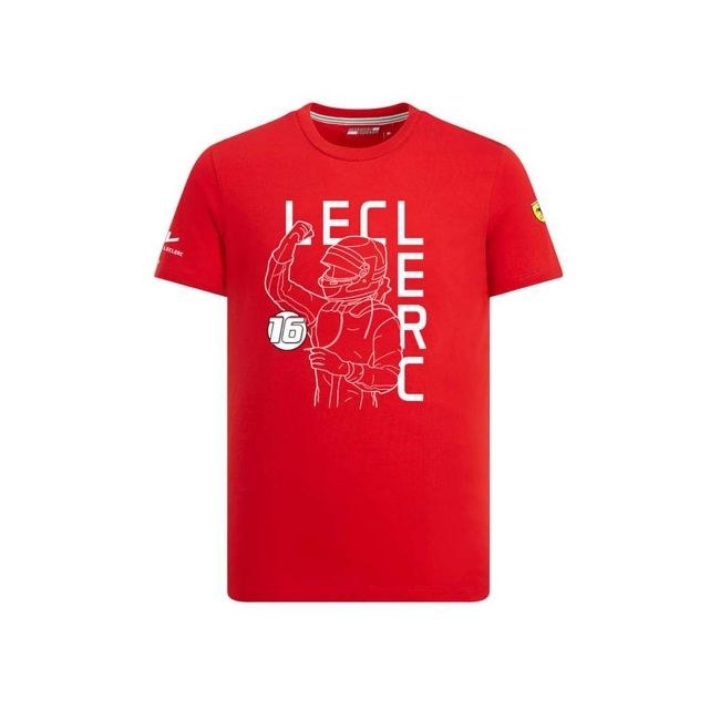 Ferrari dětské tričko Leclerc Driver - Ferrari Dětské trička