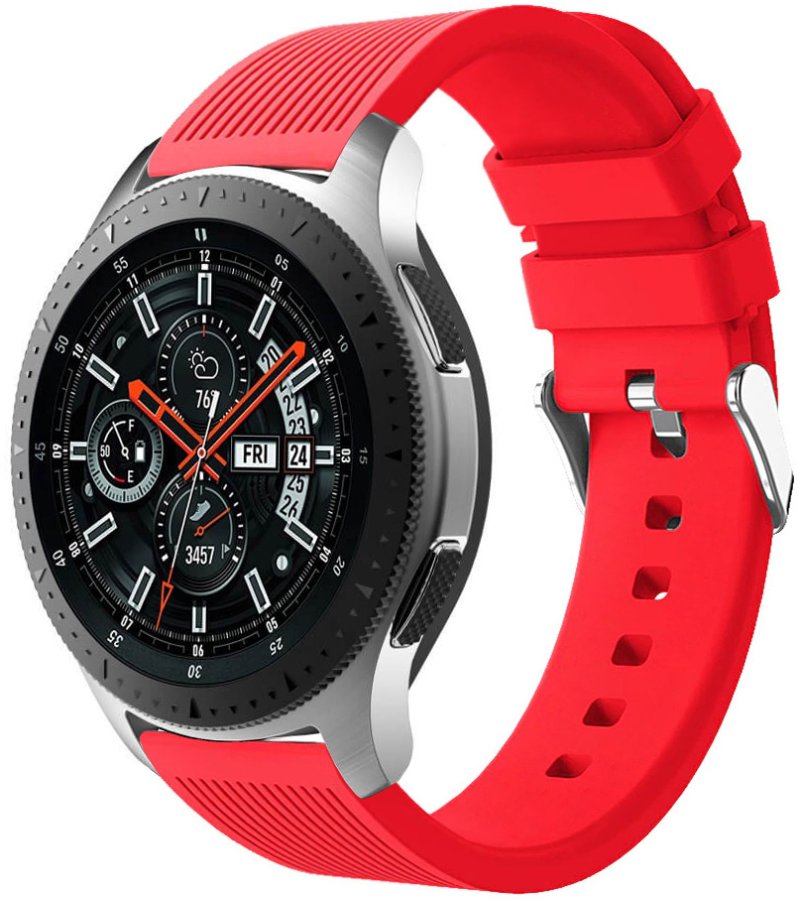 4wrist Silikonový řemínek pro Samsung Galaxy Watch - Červený 22 mm - Hodinky 4wrist