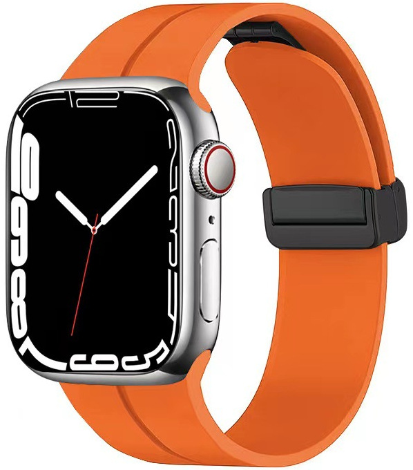 4wrist Silikonový řemínek s magnetickou sponou pro Apple Watch 38/40/41 mm - Orange - Hodinky 4wrist