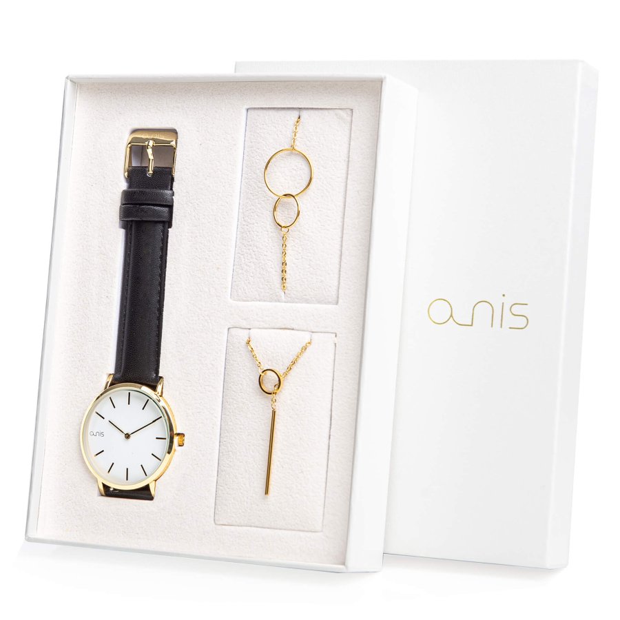 A-NIS Set hodinek, náhrdelníku a náramku AS100-17 - Hodinky A-NIS