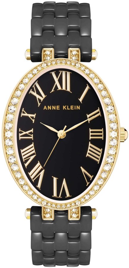 Anne Klein Analogové hodinky Party Animal Oval AK/3900BKGB