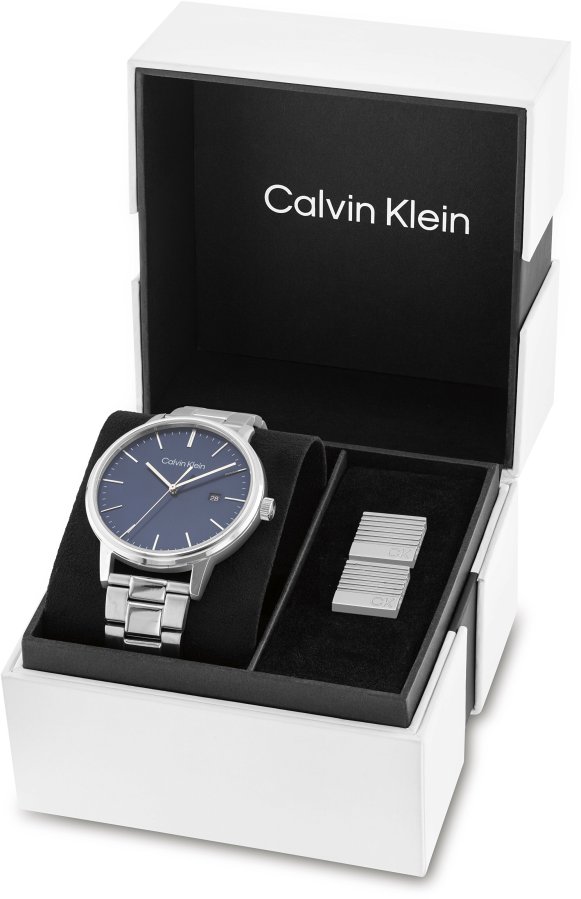 Calvin Klein Dárkový set Linked + manžetové knoflíčky 35700007 - Hodinky Calvin Klein