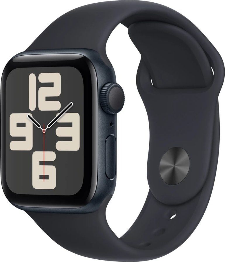 Apple Apple Watch SE (2023) GPS 40mm sportovní silikonový řemínek temně inkoustový S/M - Hodinky Chytré hodinky Apple