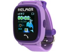 Helmer Chytré dotykové hodinky s GPS lokátorem LK 704 fialové