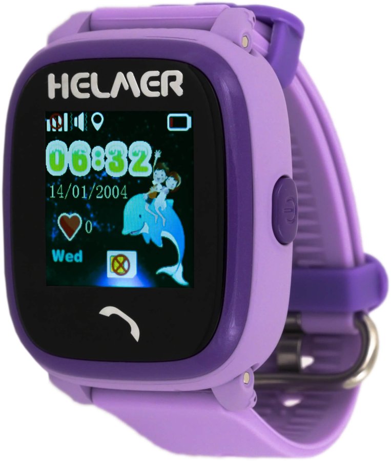 Helmer Chytré dotykové hodinky s GPS lokátorem LK 704 fialové - Hodinky Chytré hodinky Helmer