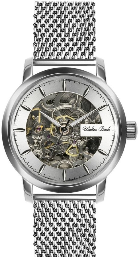 Walter Bach Enger Silver Mesh Watch Automatic WAW-3520 - Hodinky Walter Bach