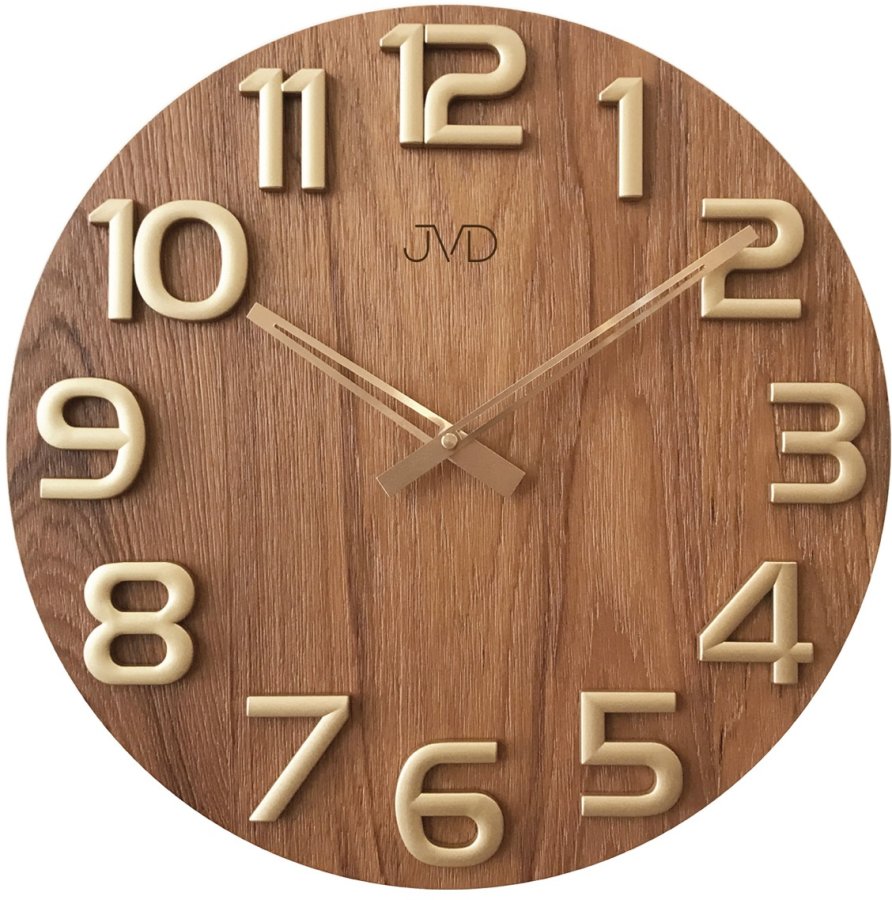 JVD Nástěnné hodiny dřevěné HT97.5 - Hodiny a budíky Nástěnné hodiny
