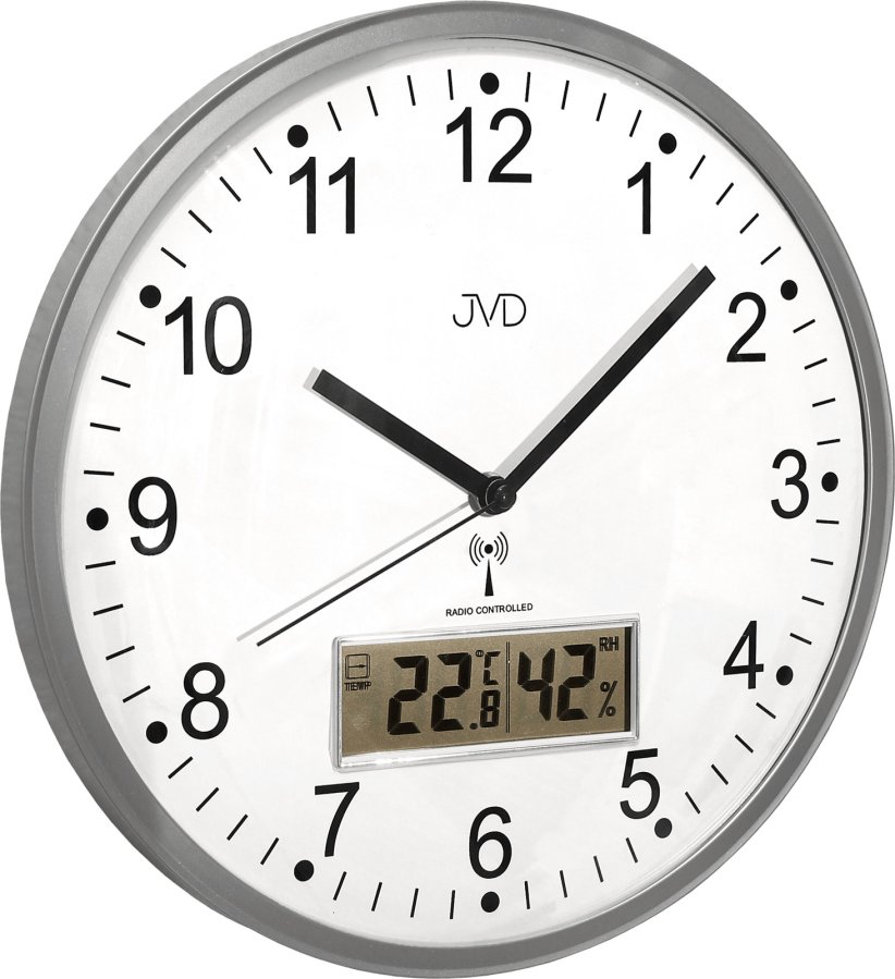 JVD Rádiem řízené nástěnné hodiny RH78.1 - Hodiny a budíky Nástěnné hodiny
