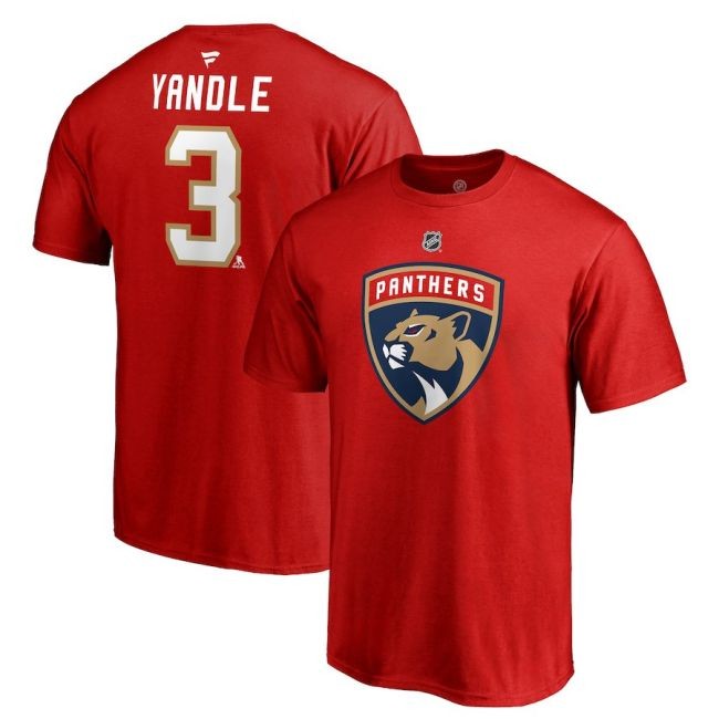 Tričko 3 Keith Yandle Stack Logo Name & Number Panthers - Florida Panthers Trička