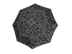 Doppler Dámský skládací deštník Black a white 7441465BW05
