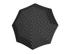 Doppler Dámský skládací deštník Black a white 7441465BW06