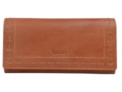 SEGALI Dámská kožená peněženka 7052 cognac
