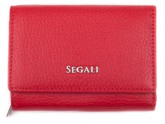 SEGALI Dámská kožená peněženka 7106 B red