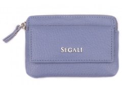 SEGALI Kožená mini peněženka-klíčenka 7483 A lavender
