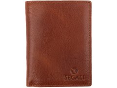 SEGALI Pánská kožená peněženka 1009 tan
