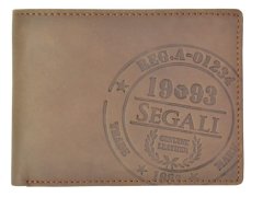 SEGALI Pánská kožená peněženka 614826 A brown