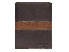 SEGALI Pánská kožená peněženka 81095 brown/tan
