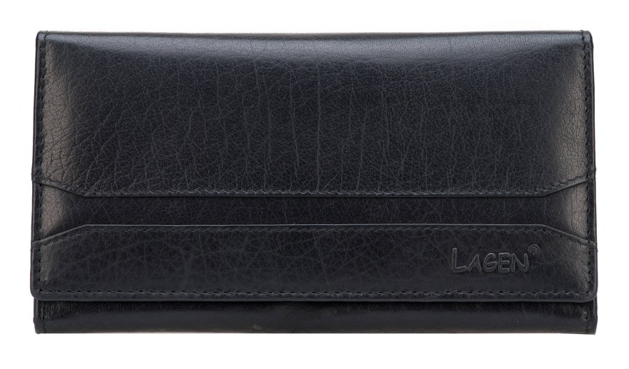 Lagen Dámská kožená peněženka W-2025 BLK - Peněženky Velké peněženky