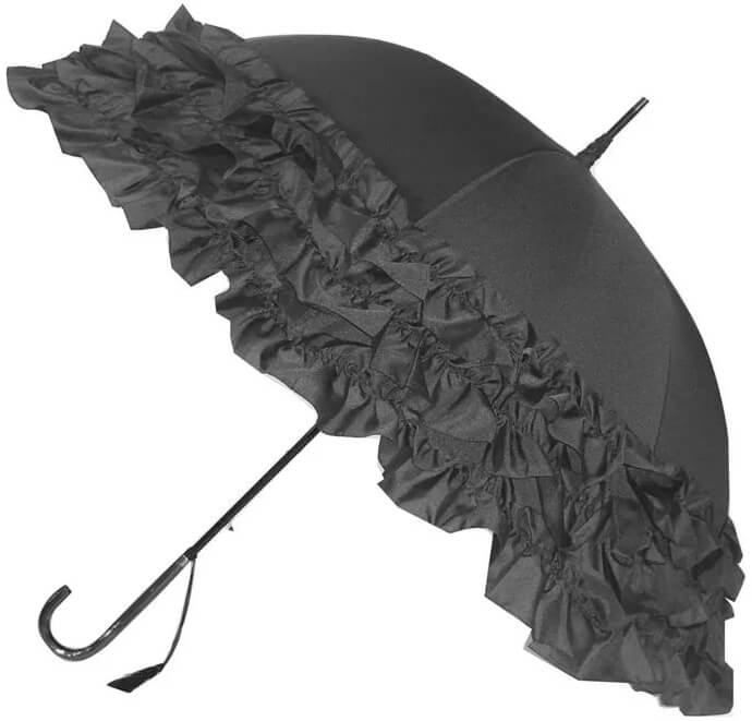 Blooming Brollies Dámský holový deštník Grey Triple Frill BCS3FGR - Deštníky Holové deštníky Automatické holové deštníky