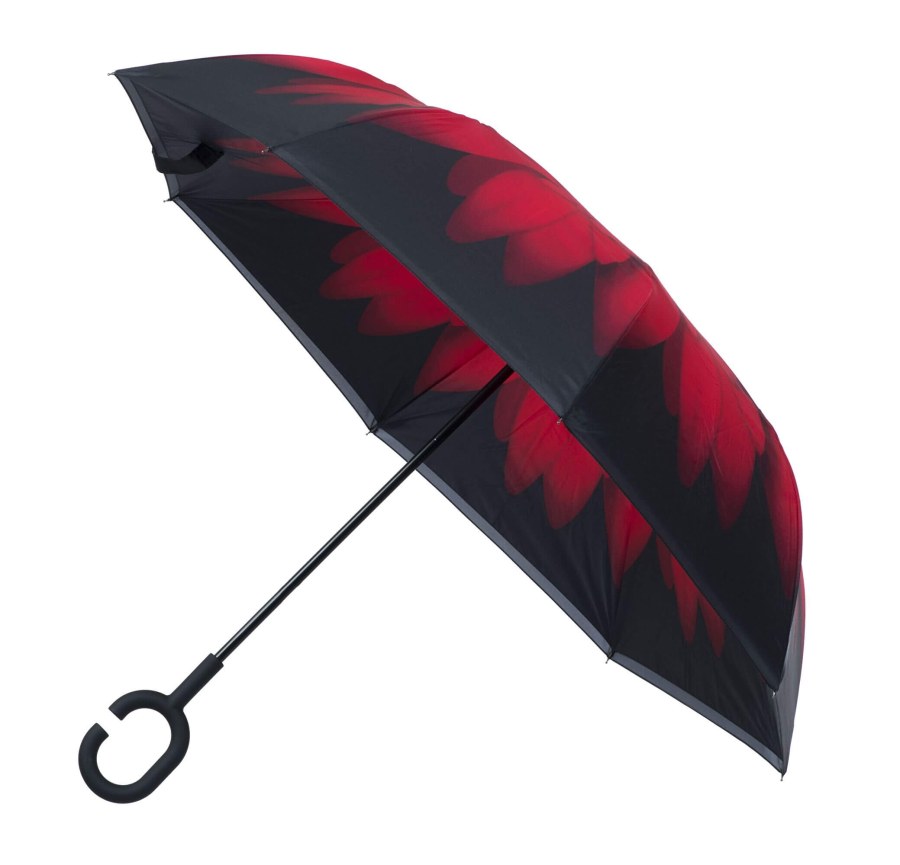 Blooming Brollies Dámský holový deštník Inside Out Red Daisy Umbrella EDIORD - Deštníky Holové deštníky Mechanické holové deštníky