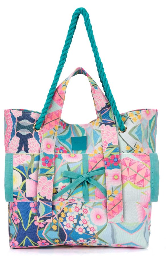 Emanuela Biffoli Dámská plážová taška + plážová podložka 22030 green - Tašky Plážové tašky