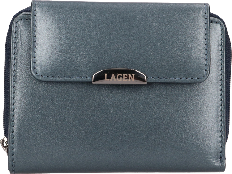 Lagen Dámská kožená peněženka 50723 METALIC GREY - Peněženky Kožené peněženky