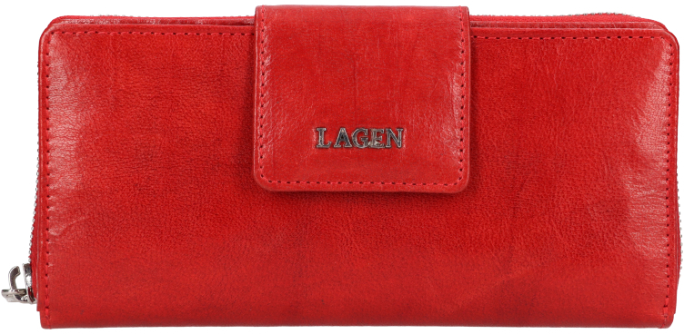 Lagen Dámská kožená peněženka LG-2162 RED - Peněženky Kožené peněženky