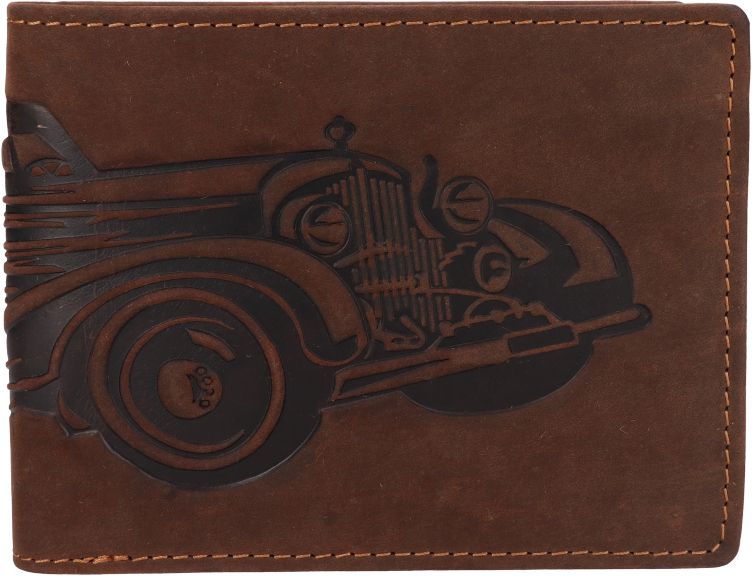 Lagen Pánská kožená peněženka 19179 BRN CAR - Peněženky Elegantní peněženky