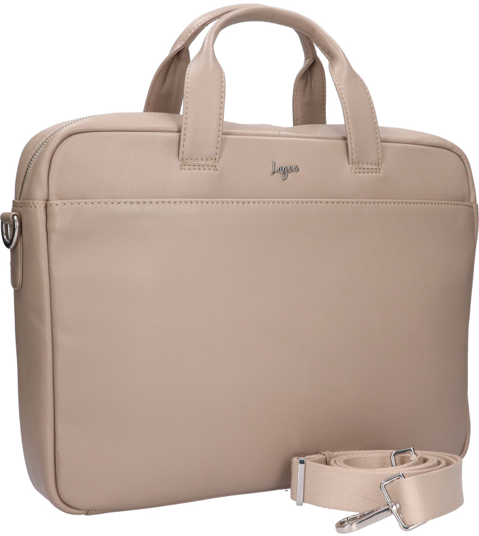 Lagen Kožená taška na notebook 333-1 BEIGE-FOSSIL - Tašky Tašky na notebook