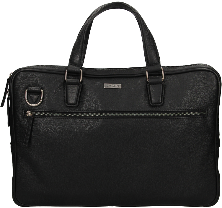 Lagen Pánská kožená taška na notebook BLC/4422/20 BLACK - Tašky Tašky na notebook