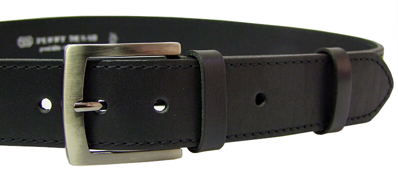 Penny Belts Pánský kožený opasek 25-1-60 black 95 cm - Opasky Kožené opasky