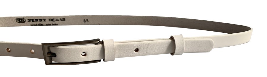 Penny Belts Dámský kožený opasek 15-1-00 White 85 cm - Opasky Kožené opasky