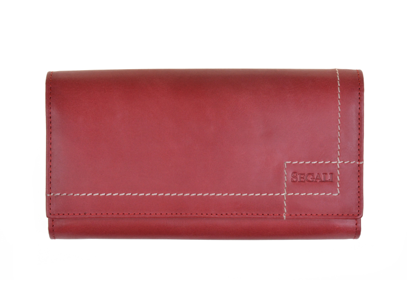 SEGALI Dámská kožená peněženka 07 red - Peněženky Kožené peněženky