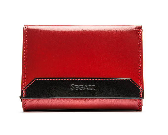 SEGALI Dámská kožená peněženka 100 B red/black - Peněženky Kožené peněženky