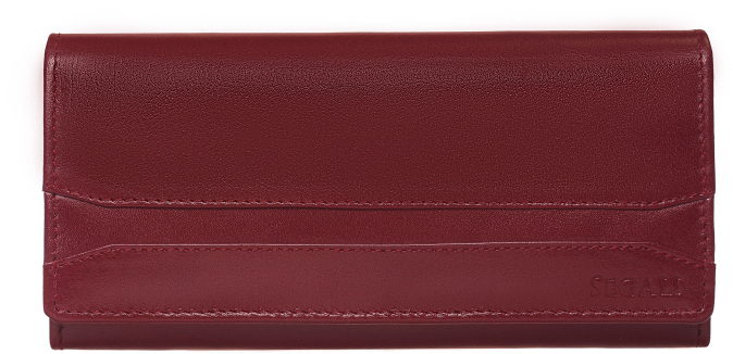 SEGALI Dámská kožená peněženka 2025 A cherry red - Peněženky Kožené peněženky