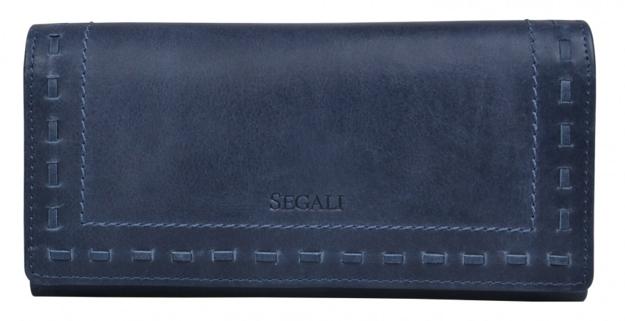 SEGALI Dámská kožená peněženka 7052 indigo - Peněženky Kožené peněženky