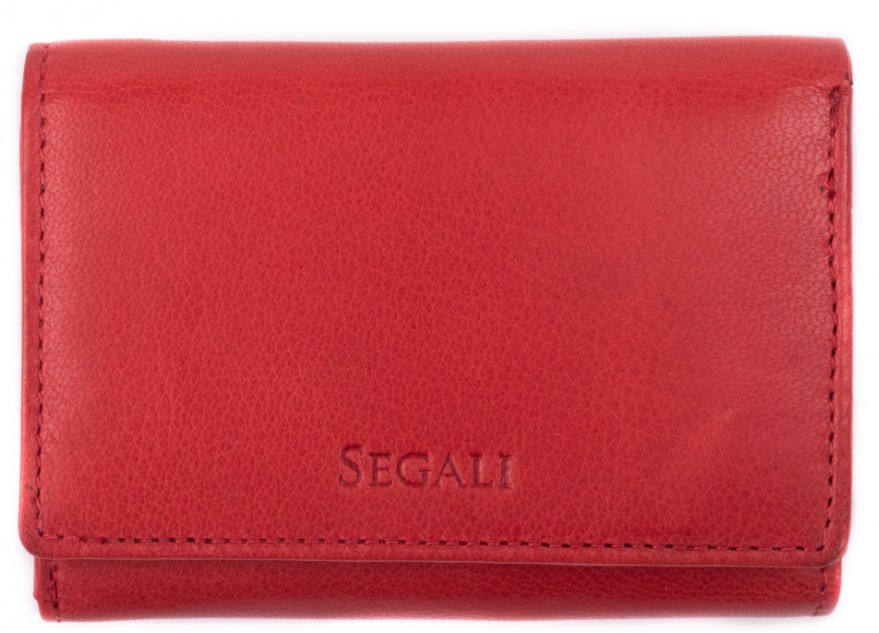 SEGALI Dámská kožená peněženka 7106 BS red - Peněženky Kožené peněženky