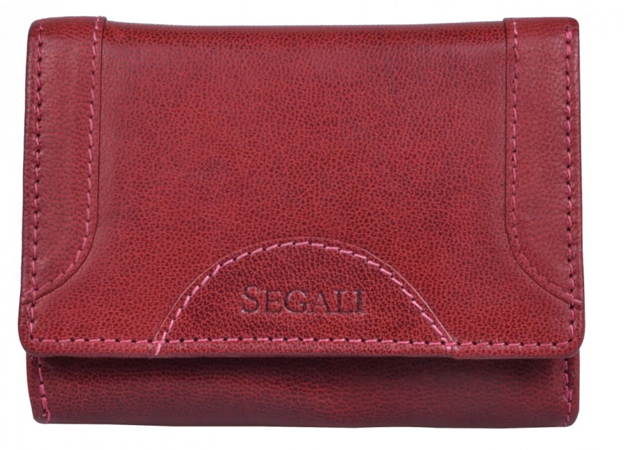 SEGALI Dámská kožená peněženka 7196 B portwine - Peněženky Kožené peněženky