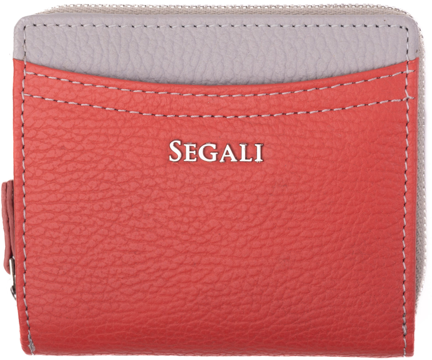 SEGALI Dámská kožená peněženka 7544 B aragosta/grey - Peněženky Kožené peněženky