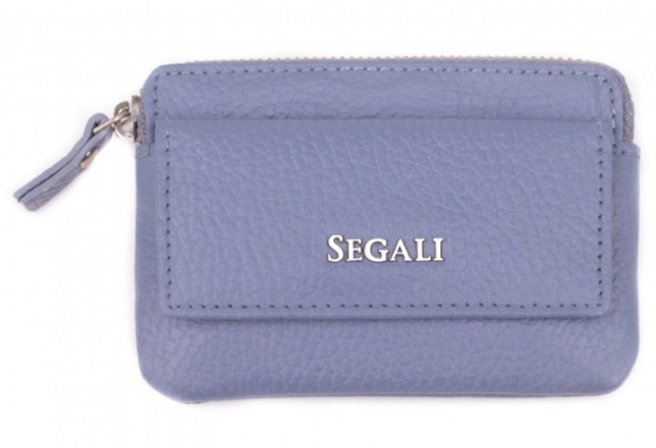 SEGALI Kožená mini peněženka-klíčenka 7483 A lavender - Peněženky Kožené peněženky