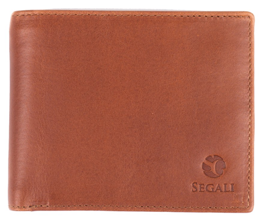 SEGALI Pánská kožená peněženka 1018 cognac - Peněženky Kožené peněženky