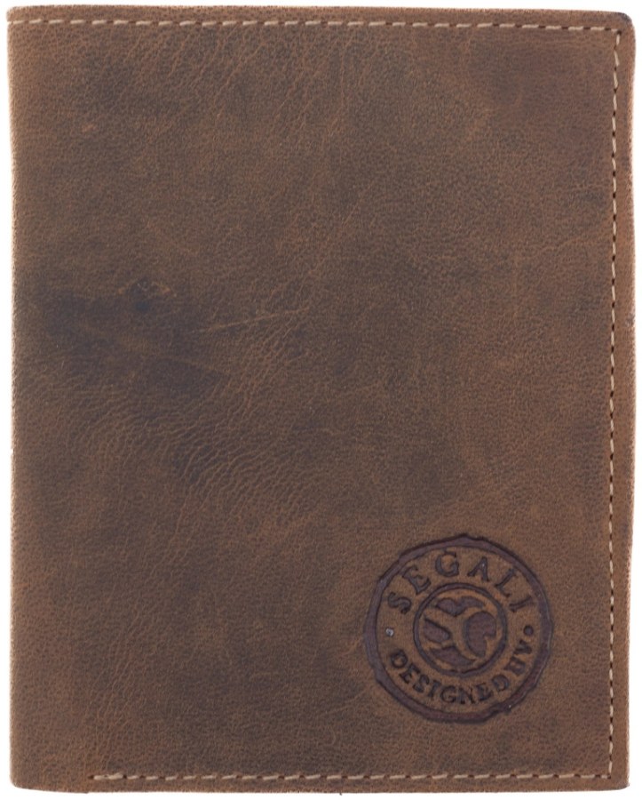 SEGALI Pánská kožená peněženka 1041 brown - Peněženky Kožené peněženky