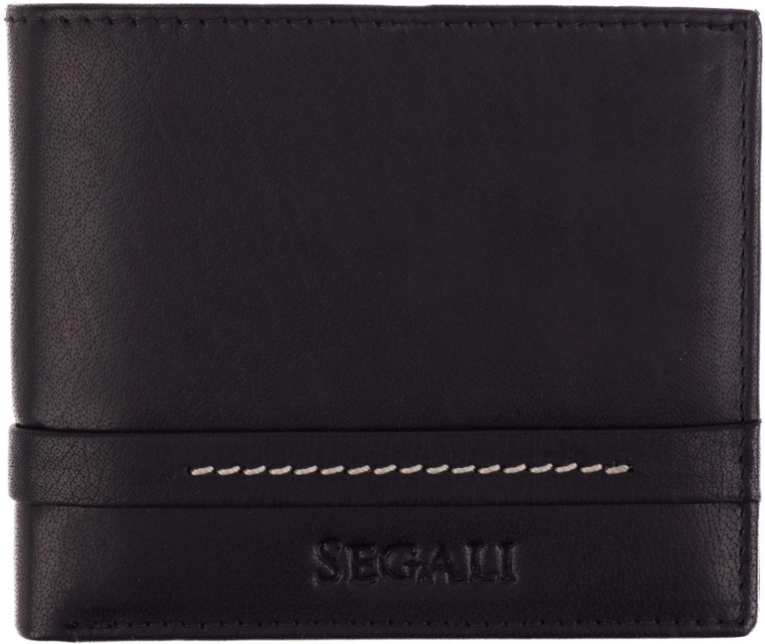 SEGALI Pánská kožená peněženka 1043 black - Peněženky Kožené peněženky