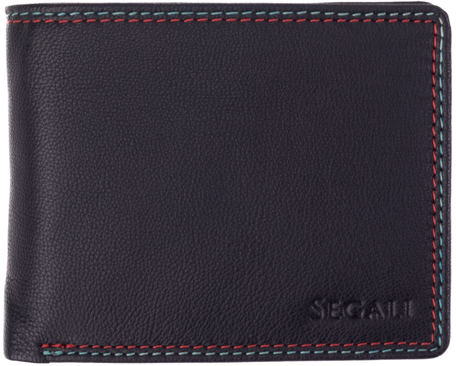 SEGALI Pánská kožená peněženka 1057 black - Peněženky Kožené peněženky