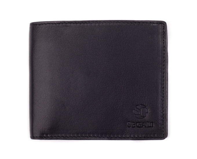 SEGALI Pánská kožená peněženka 148 black - Peněženky Kožené peněženky