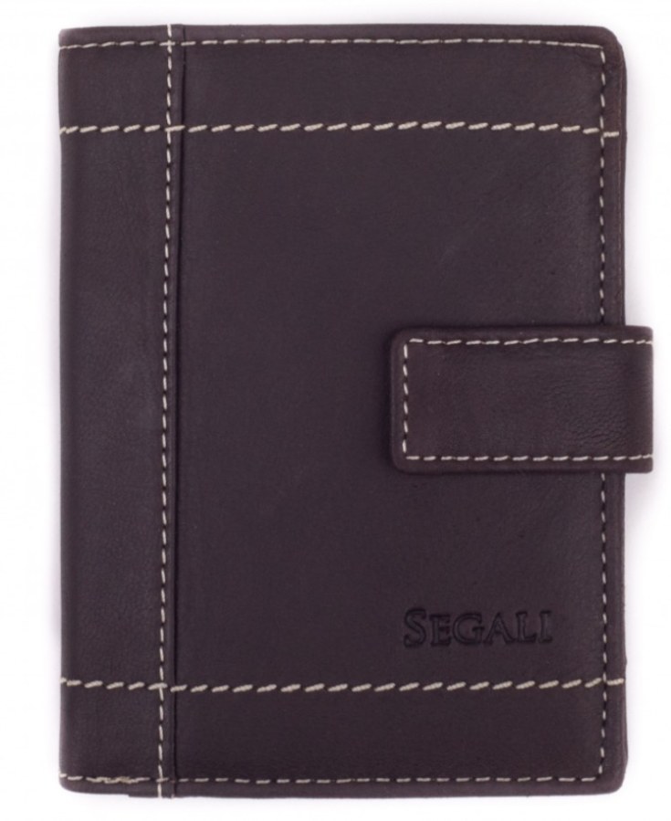 SEGALI Pánská kožená peněženka 7516L brown - Peněženky Kožené peněženky