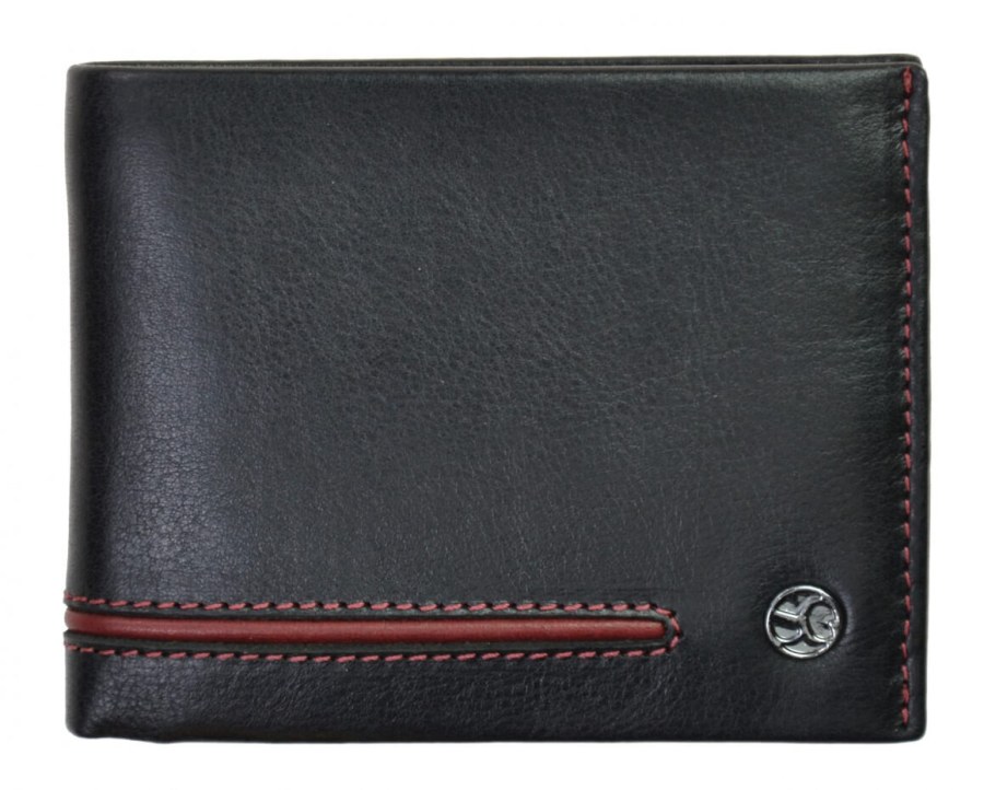 SEGALI Pánská kožená peněženka 753 115 026 black/red - Peněženky Kožené peněženky